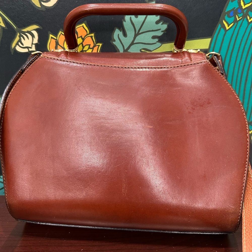 Bally Vintage Structured Leather Top-Handle Bag with Crossbody Strap - Picture 9 of 9